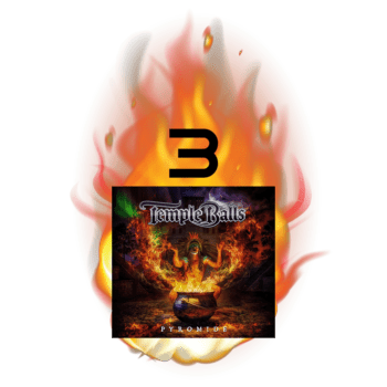 Temple Balls CD Cover in flames