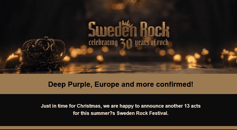 SWEDEN ROCK 2023 - 13 Bands Added (News)