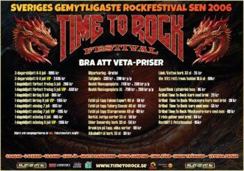 TIME TO ROCK 2024 - Single Day Tix and Running Order (News)